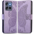 Чохол-книжка для Motorola Edge 50 Neo / Motorola ThinkPhone 25, Butterfly, фіолетовий