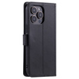 Чохол-сумка для iPhone 16 Pro Max, Rhombus Crossbody Leather, чорний
