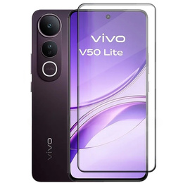3D загартоване скло для Vivo V50 Lite 4G / 5G, чорна рамка