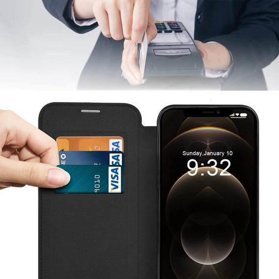 Чохол-книжка для iPhone 12 Pro, RFID Wallet MagSafe CamShield, чорний