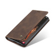 Чехол CASEME для Samsung Galaxy S21 FE, Leather Wallet Case, кофе