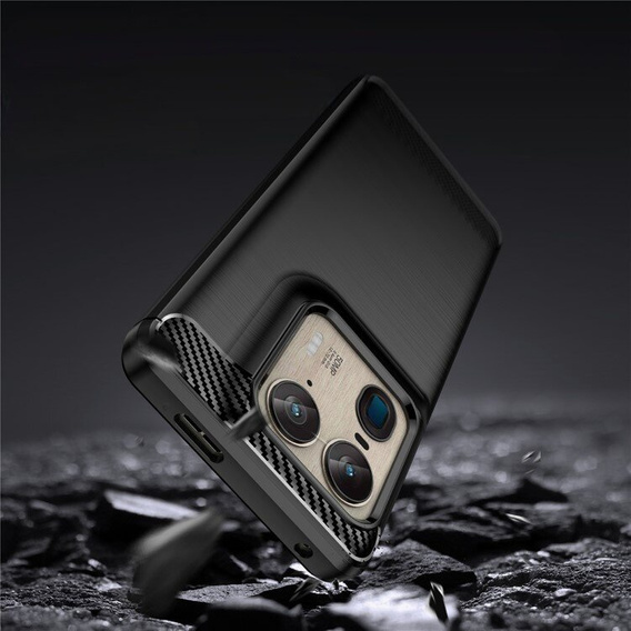 Чехол до Motorola Edge 50 Ultra, Carbon, чёрный