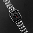 Браслет Stainless Segments до Apple Watch 1/2/3/4/5/6/7/SE 42/44MM - Silver/Black