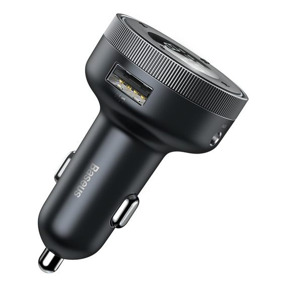 Baseus S13 Автомобильное зарядное устройство 2-Port USB + Transmiter FM - Black