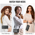 Чехол CASEME для Samsung Galaxy A56 5G, RFID Leather Wallet, с плечевым ремнем, зелёный