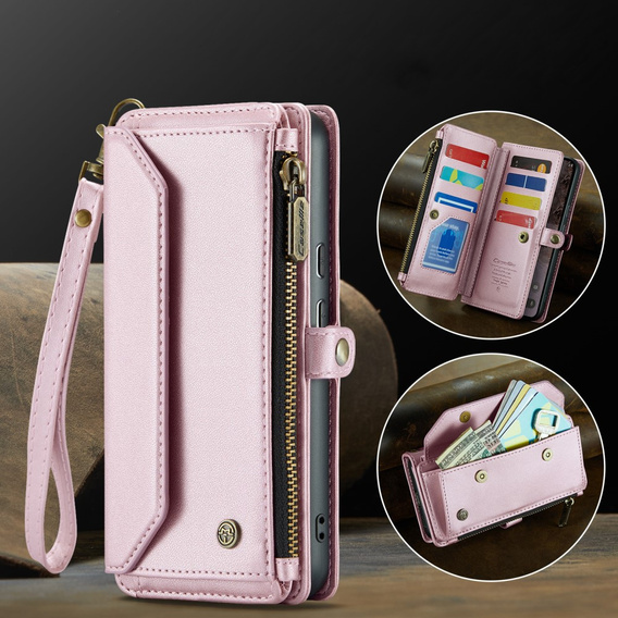 Чохол CASEME для Samsung Galaxy A56 5G, RFID Leather Wallet з плечовим ременем, зелений