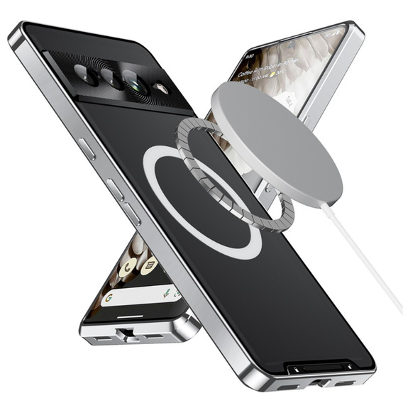 Защитный чехол для камеры Google Pixel 8 Pro, CamShield MagSafe, прозрачный / серебряный