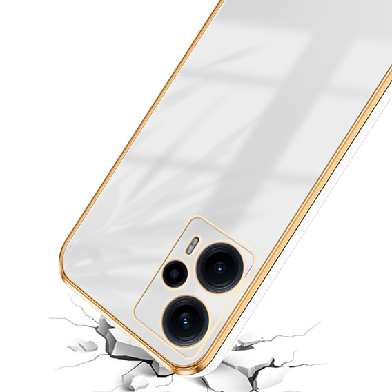 Чохол для Xiaomi Poco F5, Glamour CamShield, білий