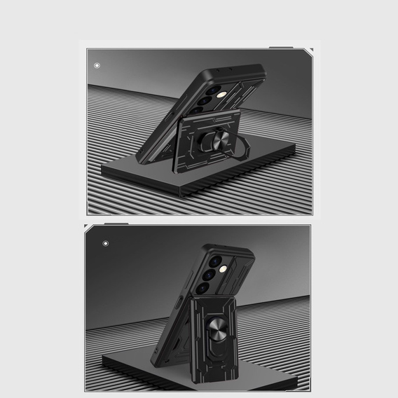 Броньований чохол для Samsung Galaxy S24, Camera Slide Card Slot, чорний