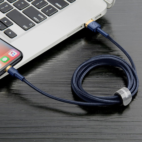 BASEUS Cafule Кабель Lightning 2,4A 1M - Blue/Gold