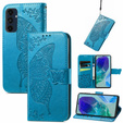 Откидной чехол для Samsung Galaxy S24 FE, Butterfly, синий
