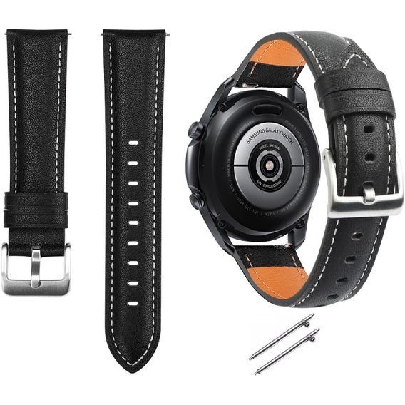 Шкіряний ремінець для Samsung Galaxy Watch 42mm - Black