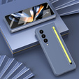 Чехол для Samsung Galaxy Z Fold 4 5G, со стеклом и стилусом, синий / зелёный