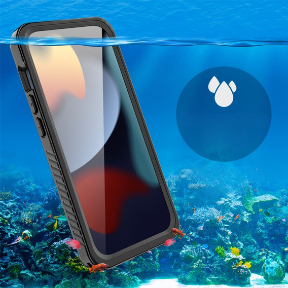 Водонепроницаемый чехол IP68 для iPhone 15 Pro, чёрный