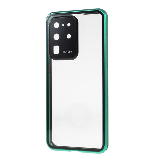 Чохол для Samsung Galaxy S20 Ultra, Magnetic Dual Glass, зелений