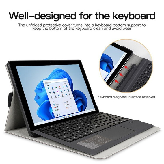 Чехол до Microsoft Surface Pro 9, Wallet Pen Slot, чёрный