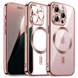 Чехол для iPhone 16 Pro Max, Electro MagSafe, розовый + стекло для экрана