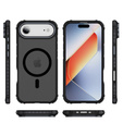 Матовий чохол для iPhone Air, броньований, для MagSafe, димчастий з чорними боковинами