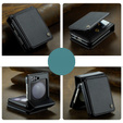 CASEME флип-кейс для Samsung Galaxy Z Flip5 5G, Litchi Wallet, чёрный