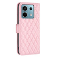 Откидной чехол для Xiaomi Redmi Note 13 Pro 5G, Wallet, BINFEN COLOR, розовый