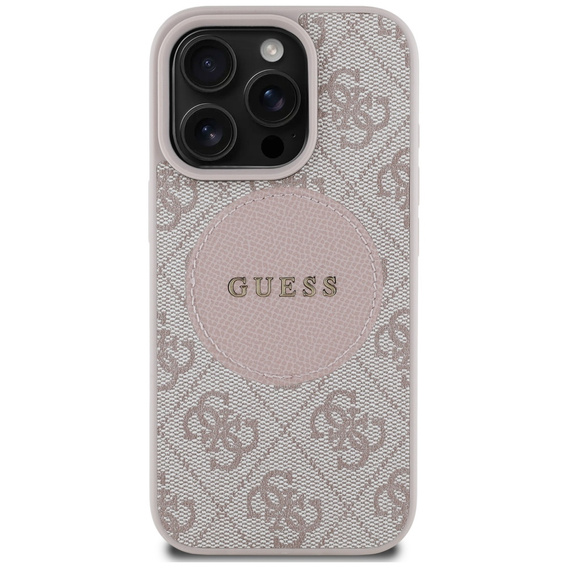Чехол Guess 4G Circle с классическим логотипом, для MagSafe для iPhone 16 Pro Max