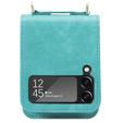 Чехол Leather Card Slots для Samsung Galaxy Z Flip3 5G, Green