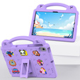 Детский чехол для Lenovo M10 X306 2 Gen / M10 Plus TB-X606 10.3 / Samsung Tab A 10.1 T510/515 / K10 X6C6, Cute Patterns, с подставкой, фиолетовый