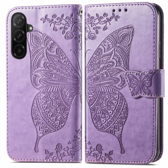 Откидной чехол для Samsung Galaxy A26, Butterfly, фиолетовый
