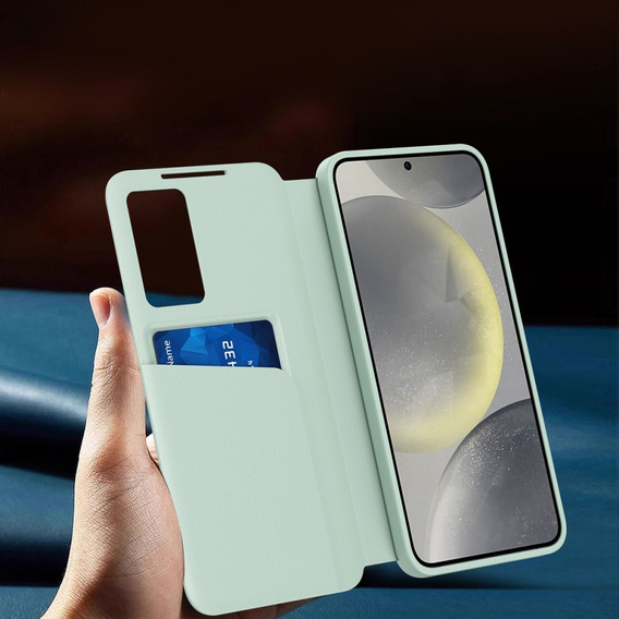 Флип-кейс для Samsung Galaxy S25 Ultra, Smart View Wallet, зелёный