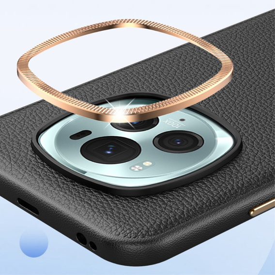 Шкіряний чохол для Honor Magic 6 Pro 5G, leather hybrid, чорний