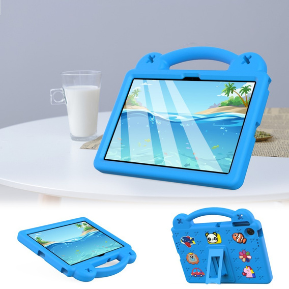 Детский чехол для Lenovo Tab TB311FU, Cute Patterns, с подставкой, синий