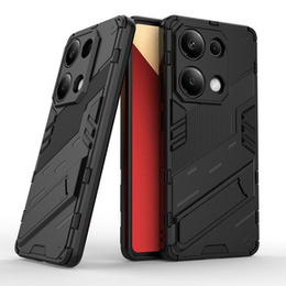Чехол для Xiaomi Redmi Note 13 Pro 4G / Xiaomi Redmi Note 14S / Xiaomi Poco M6 Pro 4G, Military kickstand, чёрный