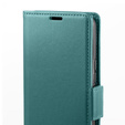 Чохол для Xiaomi Poco F7 Ultra, ERBORD Glossy Litchi, гаманець з клапаном, зелений