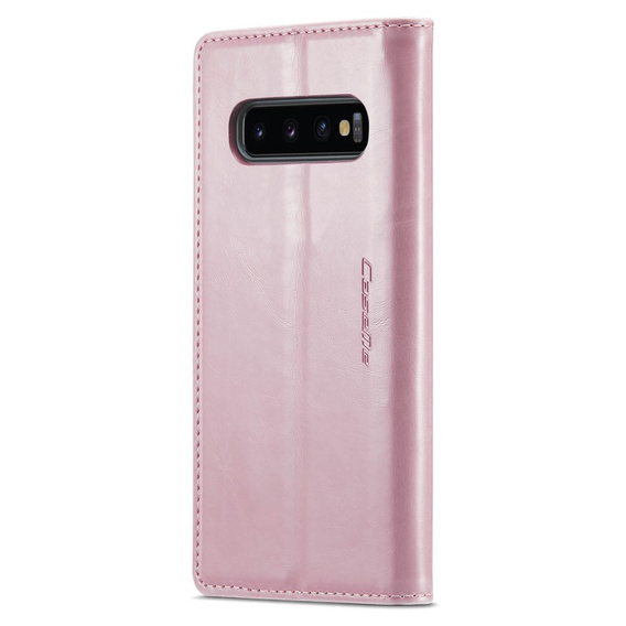 Флип-кейс CASEME для Samsung Galaxy S10+ Plus, Waxy Textured, розовый