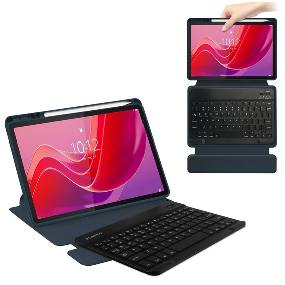 Чохол клавіатура для Lenovo Tab M11, Rotary 360° Leather, темно-синій