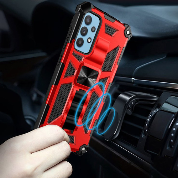 Чехол до Samsung Galaxy A32 5G, Armor Kickstand, красный