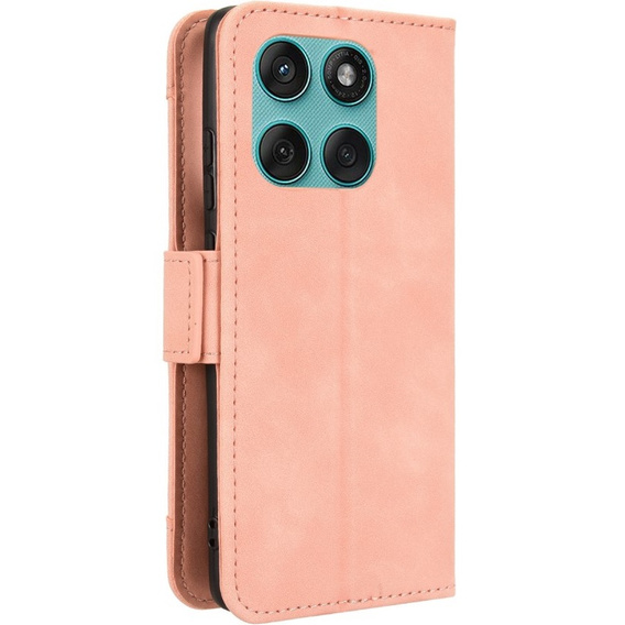 Откидной чехол для Motorola Edge 60 / 60 Fusion, Card Slot, розовый