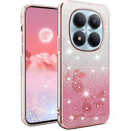 Чехол с блестками Glitter Flower для Xiaomi Redmi Note 15 Pro 5G