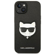 Чехол Karl Lagerfeld до iPhone 14 Plus, Saffiano Choupette Head Patch, чёрный