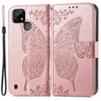 Чoхол Wallet до Realme C21Y / C25Y, Butterfly, Pink