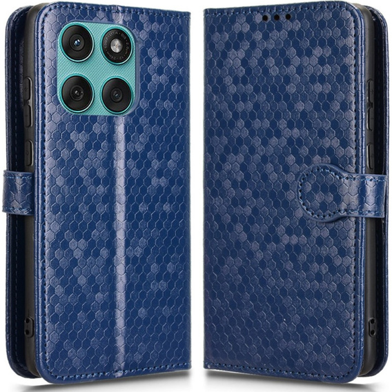 Флип-кейс для Motorola Edge 60 / 60 Fusion, Wallet Rhombus, синий