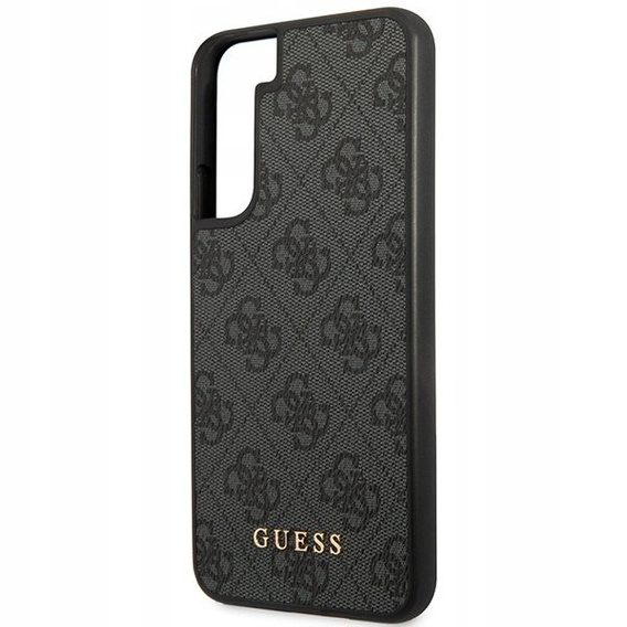 Чехол GUESS до Samsung Galaxy S23, 4G Metal Gold Logo, серый