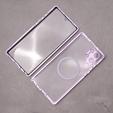Магнітний чохол Dual Glass MagSafe для Samsung Galaxy S22 Ultra, фіолетовий