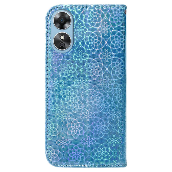 Откидной чехол для Oppo A17, Wallet mandala, синий