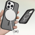 Чохол ERBORD з MagSafe для iPhone 16 Pro Max, Matte Case, з активною кнопкою, матовий / чорний