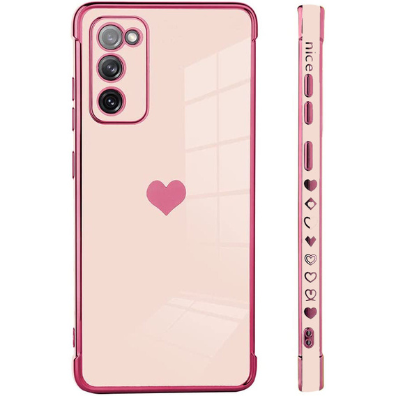 Чoхол до Samsung Galaxy S20 FE, Electro heart, рожевий rose gold