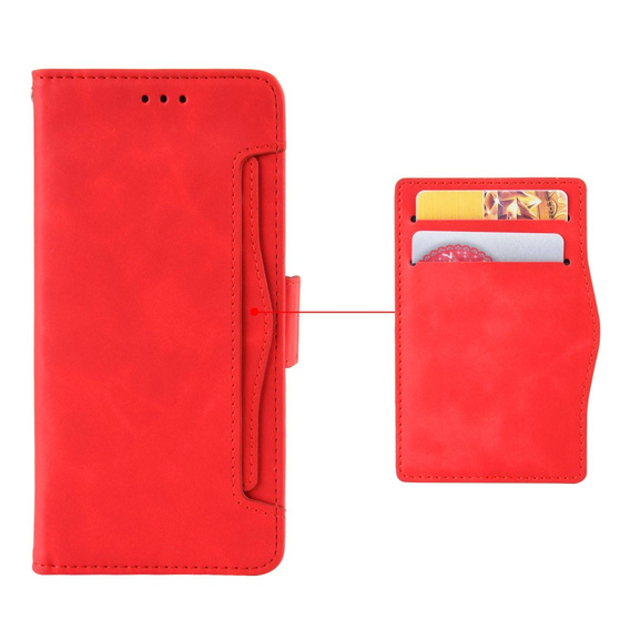 Футляр з клапаном для Realme 11 Pro 5G / Pro+ 5G, Card Slot, червоний