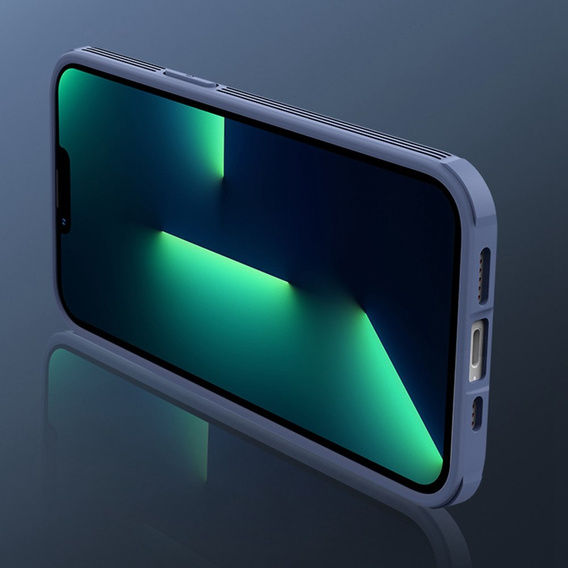 Чехол для iPhone 14 Plus, Camera Slide, синий