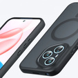 Чехол для Honor 400 Pro 5G, для MagSafe, ERBORD Matt Case, чёрный + стекло для экрана