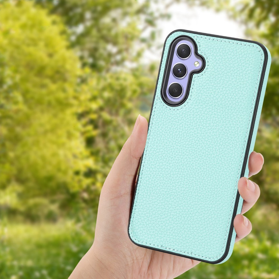 Шкіряний чохол для Samsung Galaxy A54, Lychee leather Case, зелений